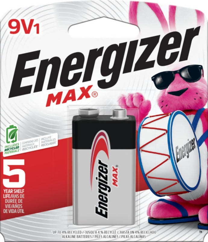 ENERGIZER BATTERY Energizer 522BP Battery, 9 V Battery, Alkaline, Manganese Dioxide, Zinc, Rechargeable: No ELECTRICAL ENERGIZER BATTERY