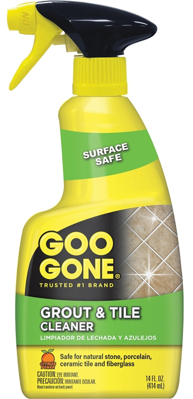 GOO GONE Goo Gone 2052 Grout and Tile Cleaner, 14 oz Bottle, Liquid, Citrus, Clear