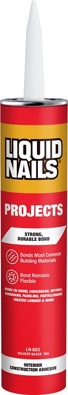 LIQUID NAILS Liquid Nails LN-601 Project Construction Adhesive, Light Tan, 10 oz Cartridge