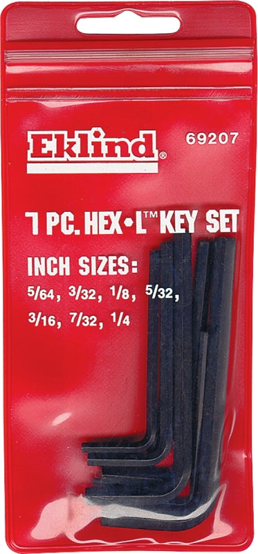 EKLIND Eklind 69207 Hex Key Set, Includes: 5/64 to 1/4 in Keys, 7-Piece, Steel TOOLS EKLIND