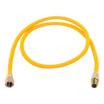 CASH ACME Eastman EZ-10 Series 10YE515060B Gas Connector, 1/2 in, FIP x MIP, 304 Stainless Steel, Epoxy-Coated, 60 in L