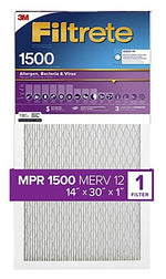 FILTRETE Filtrete 2024DC-4 Air Filter, 30 in L, 14 in W, 12 MERV, 1500 MPR, For: Air Conditioner, Furnace and HVAC System PLUMBING, HEATING & VENTILATION FILTRETE