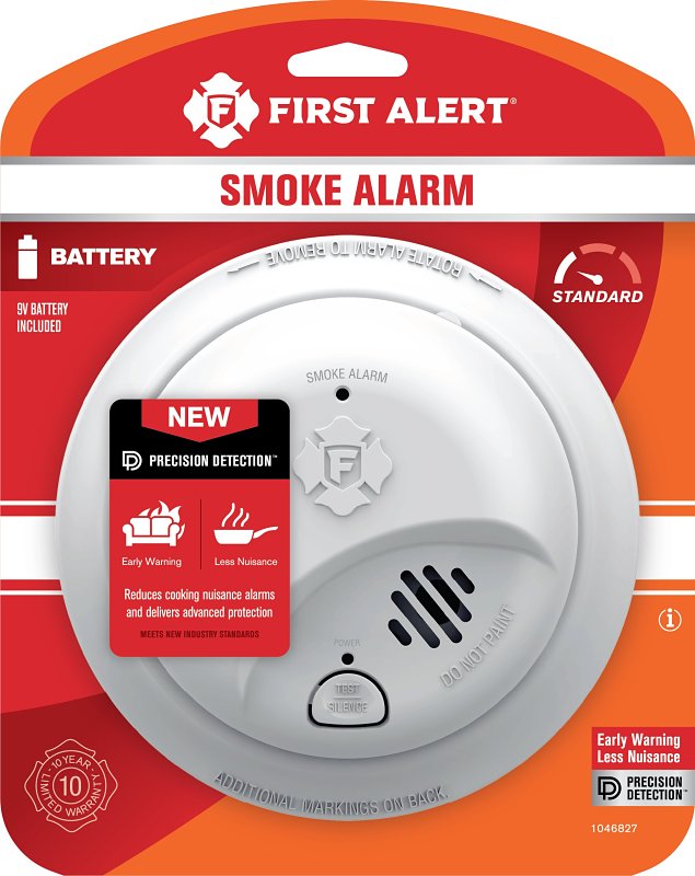 FIRST ALERT First Alert 1046827 Smoke Alarm, Ionization Sensor, White HARDWARE & FARM SUPPLIES FIRST ALERT