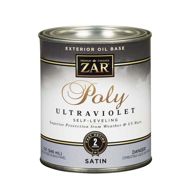 ZAR ZAR 34112 Polyurethane, Oil Base, Amber, Liquid, 1 qt Can, 0.9 Specific Gravity