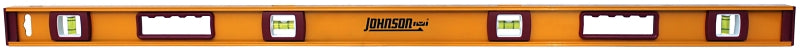 HULTAFORS Johnson 1233-4800 I-Beam Level, 48 in L, 4-Vial, Non-Magnetic, Aluminum