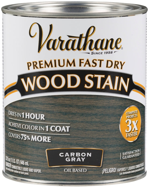VARATHANE Varathane 304559 Wood Stain, Carbon Gray, Liquid, 1 qt, Can PAINT VARATHANE