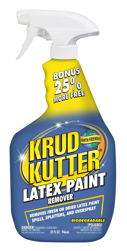 KRUD KUTTER Rust-Oleum 336249 Latex Paint Remover, Liquid, Solvent-Like, Colorless, 24 oz