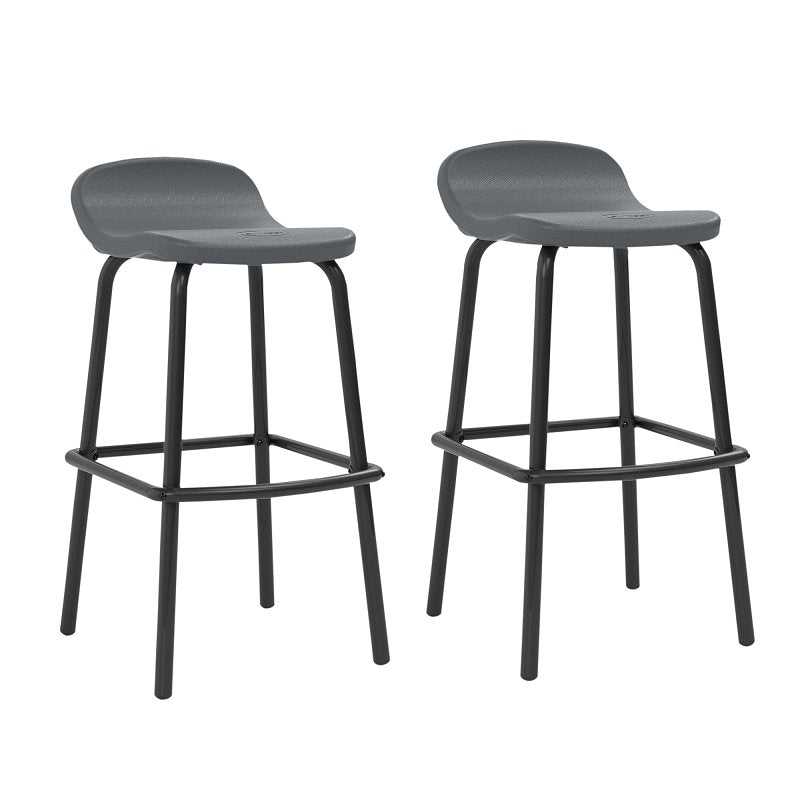 SUNCAST Suncast BMBS2PK Outdoor Bar Stool, 18 in W, 20-3/4 in D, 35-1/2 in H, Metal Frame, Gray Frame OUTDOOR LIVING & POWER EQUIPMENT SUNCAST