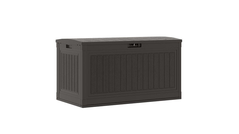 SUNCAST Suncast BMDB1080 Large Deck Box, 44 in W, 24 in D, 24-1/4 in H, Resin, Iron Ore LAWN & GARDEN SUNCAST