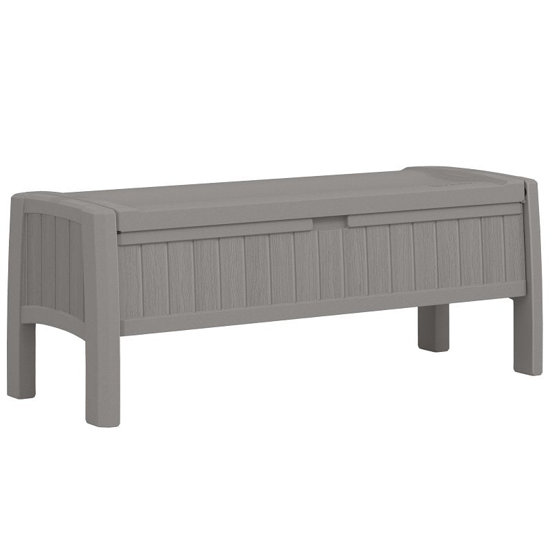 SUNCAST Suncast BMBN1200DG Outdoor Bench with Storage, 46 in W, 18 in D, 18 in H, 2 Seating, Resin Seat, Resin Frame