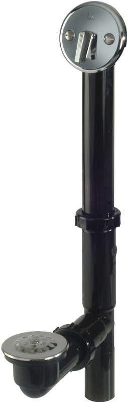 KEENEY Keeney 64B Bath Drain, Plastic, Black, Chrome PLUMBING, HEATING & VENTILATION KEENEY