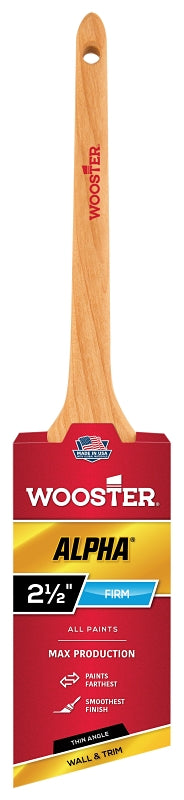 WOOSTER BRUSH Wooster 4230-2 Paint Brush, Maple Wood Handle, 2 in W, Thin Angle Brush, 2-7/16 in L Bristle, Synthetic Fabric Bristle