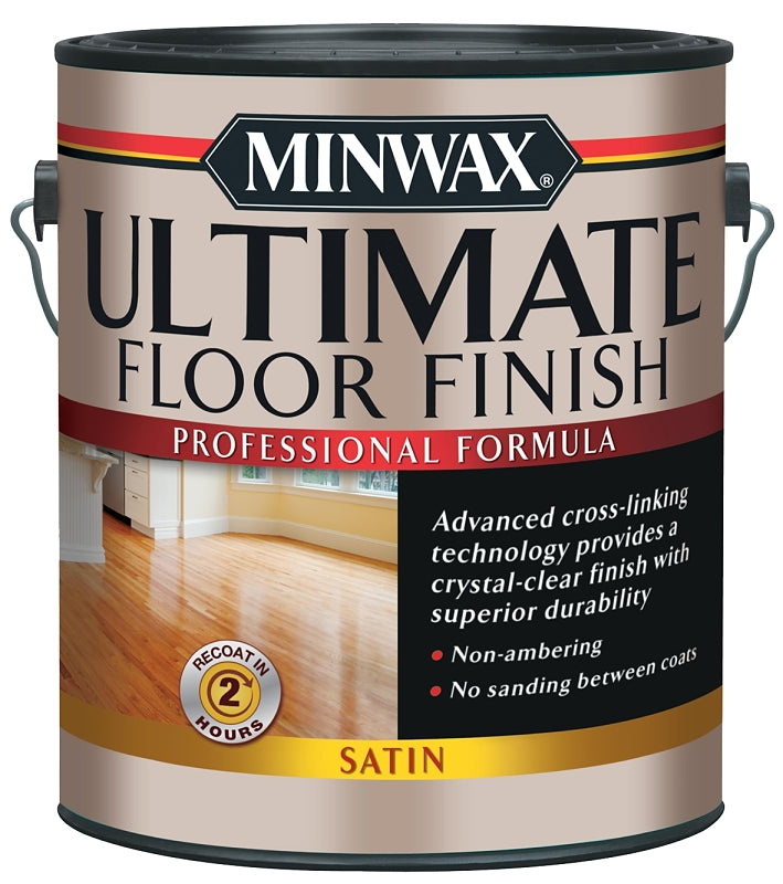 MINWAX Minwax 131030000 Urethane Floor Finish, Liquid, Crystal Clear, 1 gal, Can