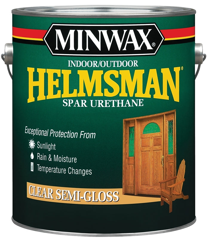MINWAX Minwax 13210000 Spar Varnish, Oil, 400 sq-ft/gal Coverage Area, Semi-Gloss, Liquid, 1 gal Pail