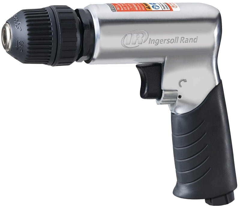 INGERSOLL-RAND Ingersoll Rand 7811G Air Drill, 3/8 in Chuck, Keyless Chuck, 1/2 hp, 4 cfm Air