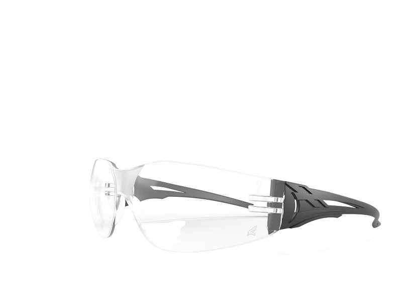 EDGE Edge CV111 Safety Glasses, Anti-Scratch Lens, Wraparound Frame, Nylon Frame, Black Frame, UV Protection: 99.9 %