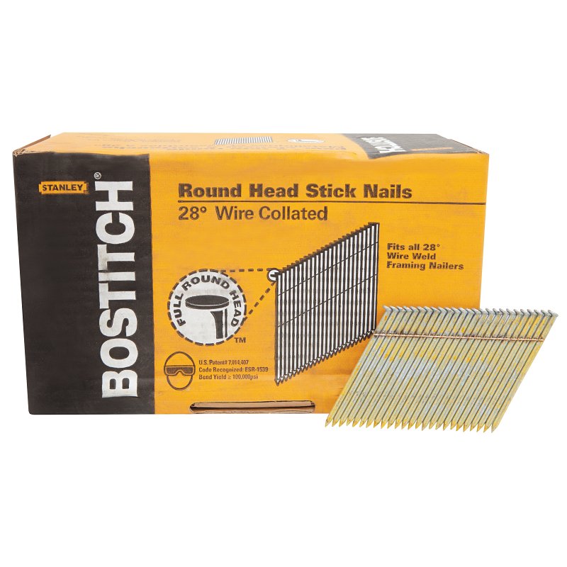 BOSTITCH Bostitch S10DR-FH Framing Nail, 3 in L, 10 ga Gauge, Full Round Head, Ring Shank HARDWARE & FARM SUPPLIES BOSTITCH