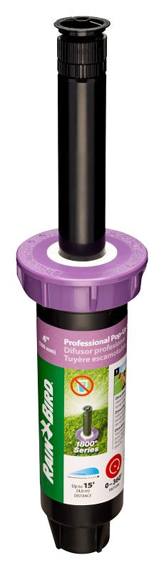 RAINBIRD Rain Bird 1800 Series 1804APNP Sprinkler, 1/2 in Connection, FNPT, 4 in H Pop-Up, 15 ft, Fixed Nozzle
