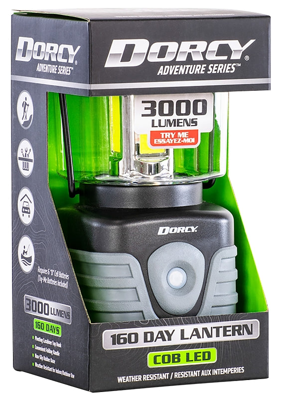 DORCY Dorcy Adventure Max Series 41-3120 Lantern, D-Cell Battery, Black/Gray ELECTRICAL DORCY