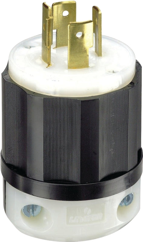 LEVITON Leviton 021-02411-0PB Electrical Plug, 3 -Pole, 20 A, 125/250 V, NEMA: NEMA L14-20P, Black/White AUTOMOTIVE LEVITON   