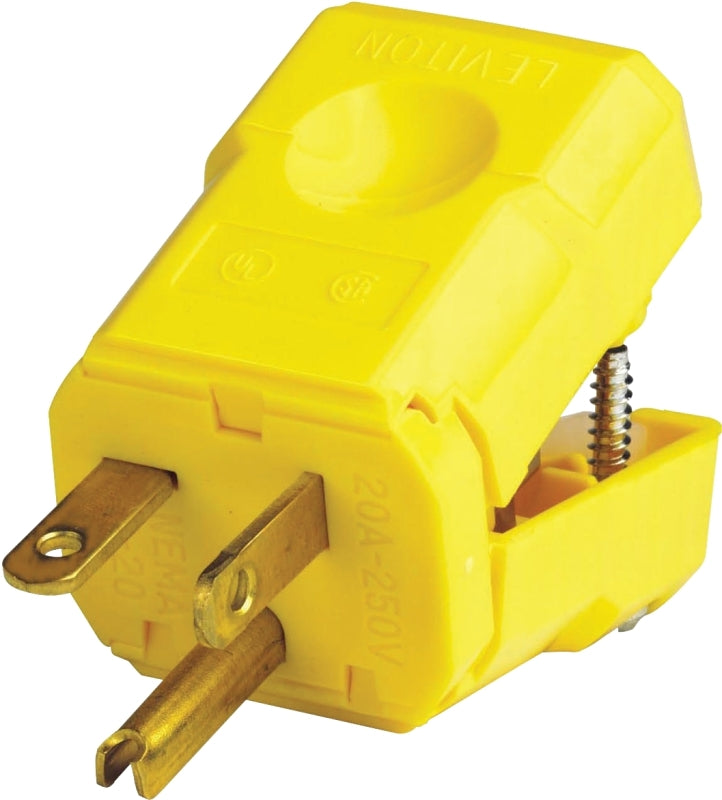 LEVITON Leviton 021-05456-0PB Electrical Plug, 2 -Pole, 20 A, 250 V, NEMA: NEMA 6-20P, Yellow