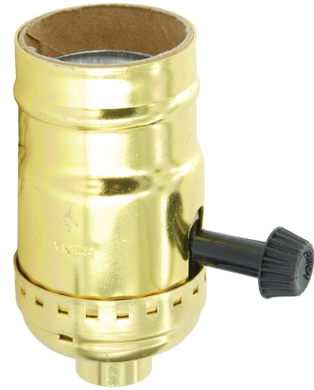 LEVITON Leviton 7070-PG Lamp Holder, 250 V, 250 W, Phenolic Housing Material, Brass ELECTRICAL LEVITON