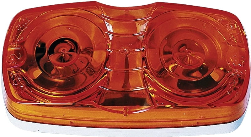 PETERSON MFG PM V138A Marker Light, Rectangular, 4 in W, 2 in H, 12 V, Incandescent Lamp, Amber Lens, Surface AUTOMOTIVE PETERSON MFG
