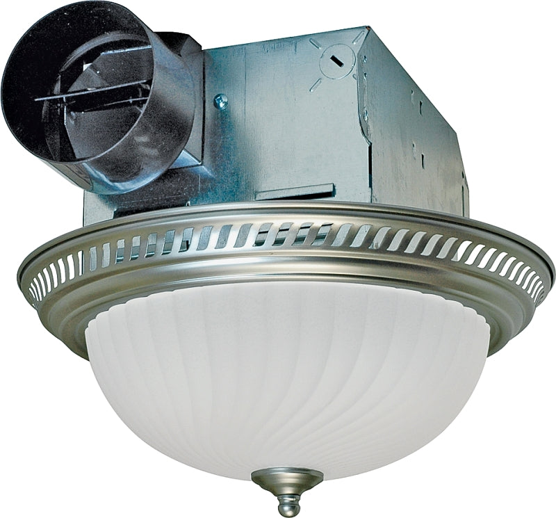AIR KING Air King DRLC702 Decorative Exhaust Fan with Light, 1.6 A, 120 V, 70 cfm Air, 4 sones, Fluorescent Lamp, 4 in Duct