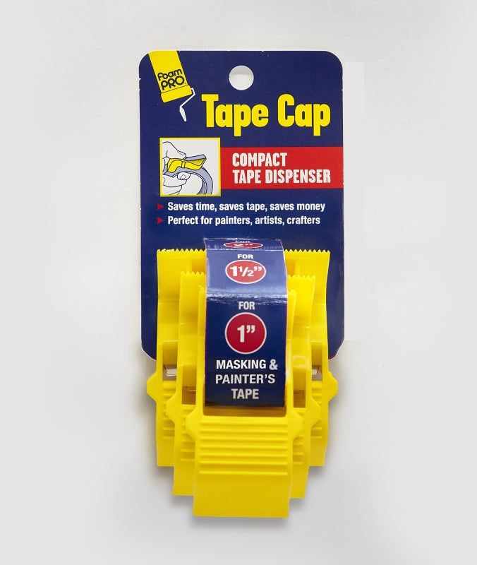 FOAMPRO Foampro Tape Cap 149 Tape Dispenser Pack, Plastic, Yellow PAINT FOAMPRO