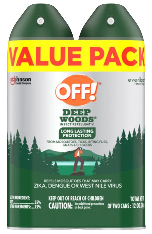 OFF OFF! Deep Woods Series 02405 Insect Repellent V, Compressed Gas, Alcohol, 6 oz Can