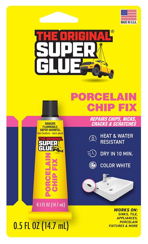 THE ORIGINAL SUPER GLUE The Original Super Glue 19061 Chip Fix, Liquid, Characteristic, White, 0.5 fl-oz, Tube