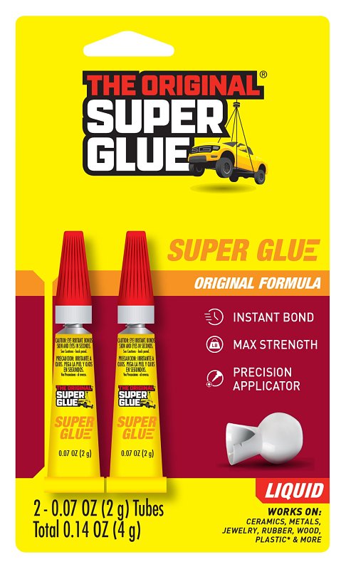 THE ORIGINAL SUPER GLUE The Original Super Glue SGH22J Glue, Transparent, Liquid, 2 g, Tube