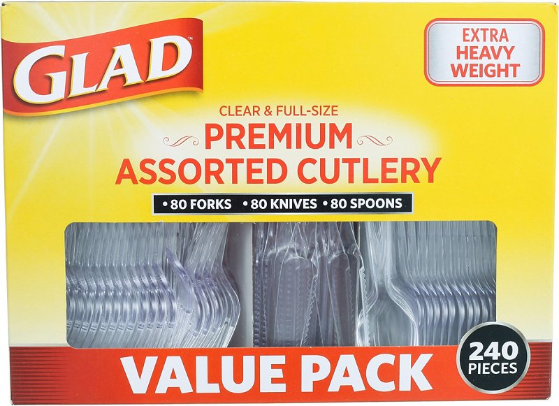 GLAD Glad BBP0237 Cutlery, Plastic, Assorted