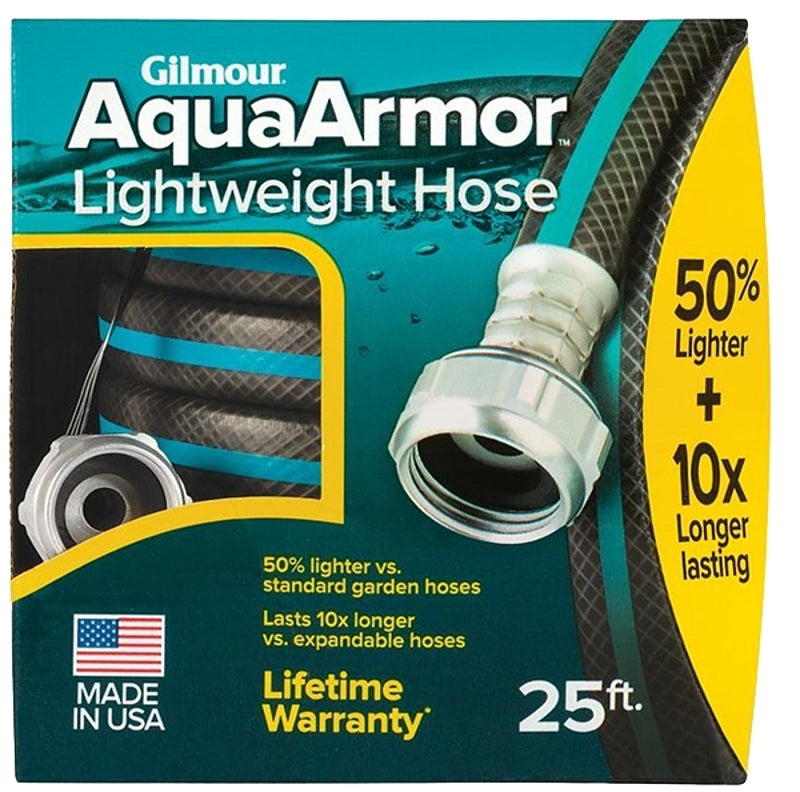 GILMOUR MFG Gilmour Mfg 869251-1001 Lightweight Garden Hose, 25 ft L, Plastic, Black