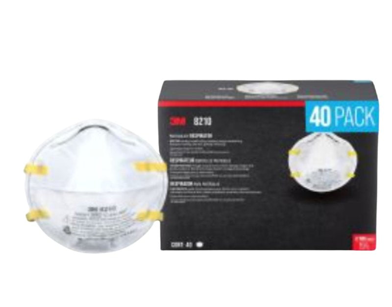 3M 3M 8210PH40-DC Respirator, One-Size Mask, N95, P95 Filter Class, 95 % Filter Efficiency, White CLOTHING, FOOTWEAR & SAFETY GEAR 3M