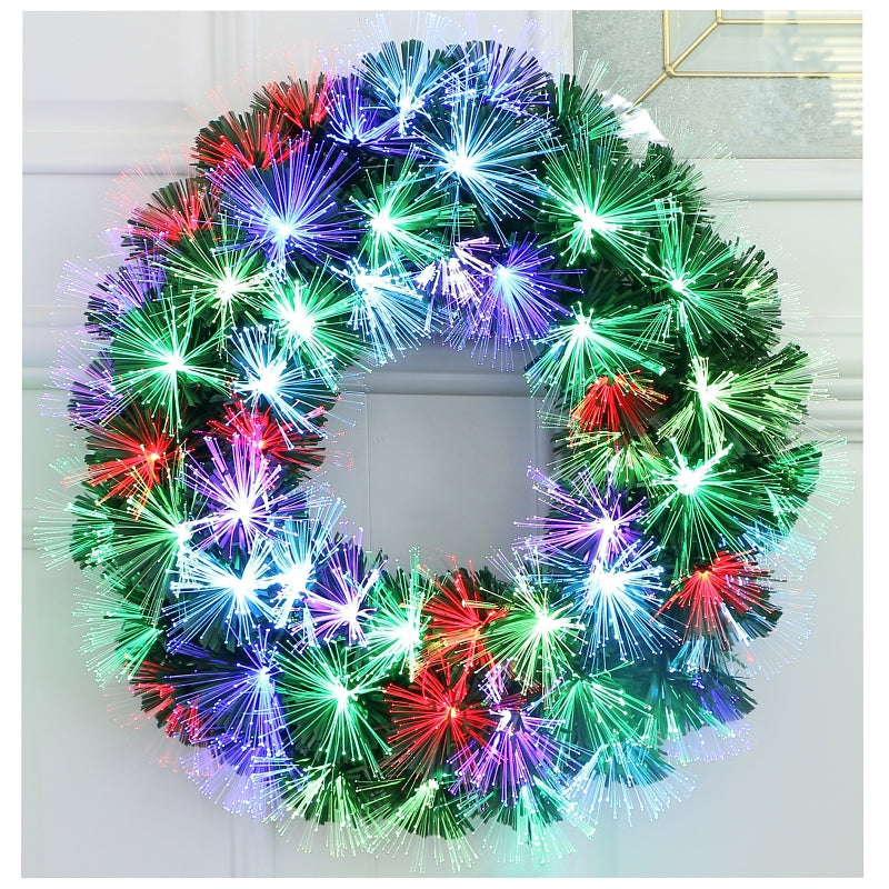 SANTAS FOREST Santas Forest 54828 Firework Wreath, LED, Multi-Color, 20 in HOLIDAY & PARTY SUPPLIES SANTAS FOREST   