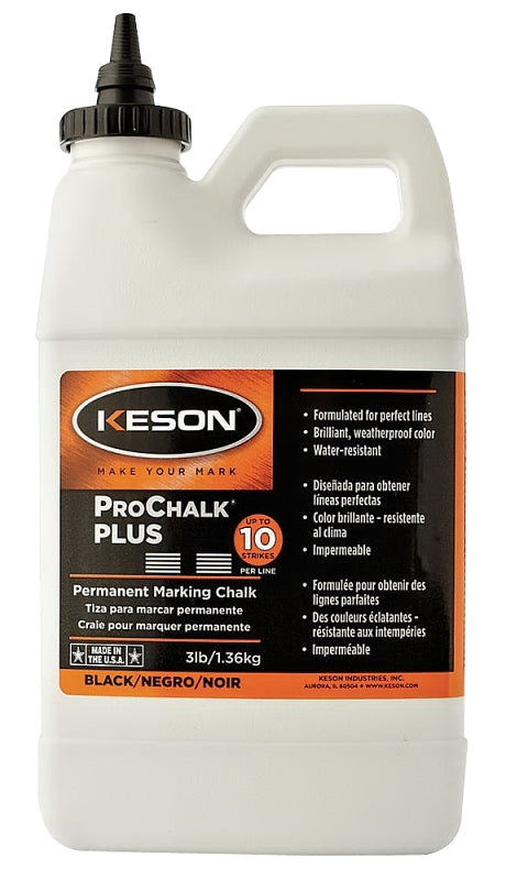 KESON LLC Keson PROCHALK Series PM103BLACK Marking Chalk, Black, Permanent TOOLS KESON LLC   
