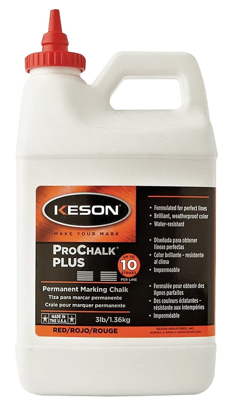 KESON LLC Keson PROCHALK Series PM103RED Marking Chalk, Red, Permanent