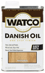 WATCO Watco A65741 Danish Oil, Natural, Liquid, 1 qt, Can PAINT WATCO