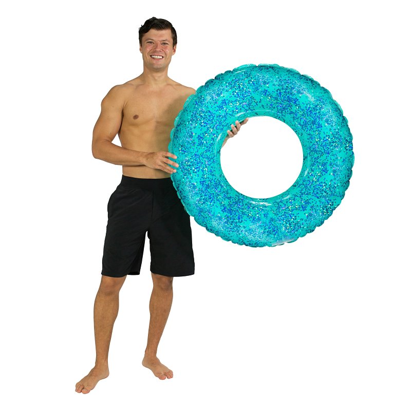 BROOKE & DYLAN LLC PoolCandy SplashParty Series PC2236AQG Beach and Pool Tube, Aqua Glitter APPLIANCES & ELECTRONICS BROOKE & DYLAN LLC