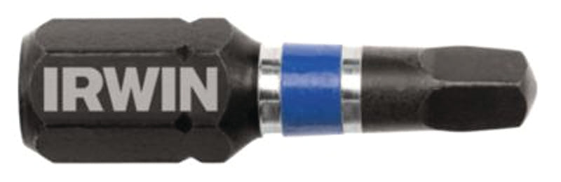 IRWIN Irwin 1837381 Insert Bit, #2 Drive, Square Recess Drive, 1/4 in Shank, Hex Shank, 1 in L, High-Grade S2 Tool Steel