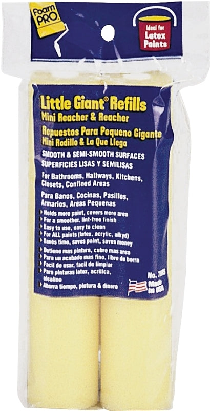 FOAMPRO Foampro 75RS Trimmer Refill, 3/8 in Thick Nap, 6 in L, Foam Cover PAINT FOAMPRO