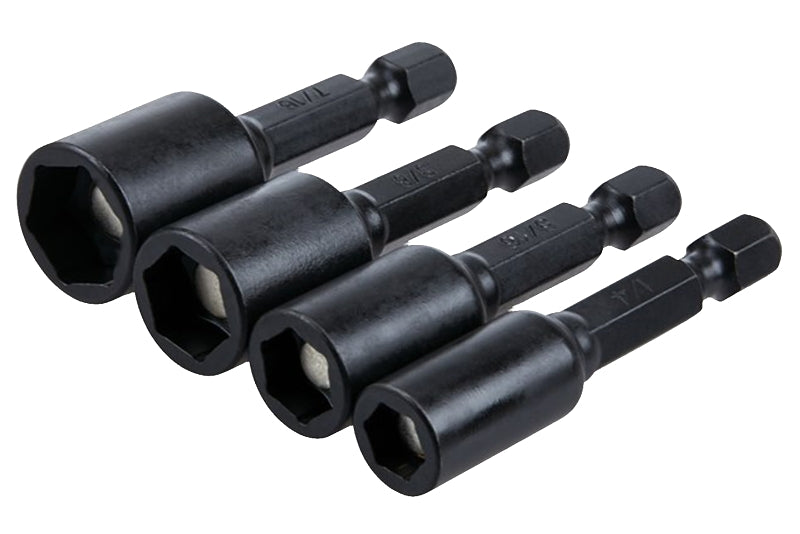IRWIN Irwin 1837530 Impact Nutsetter Set, 4-Piece, Magnetic, Steel, Black Oxide TOOLS IRWIN