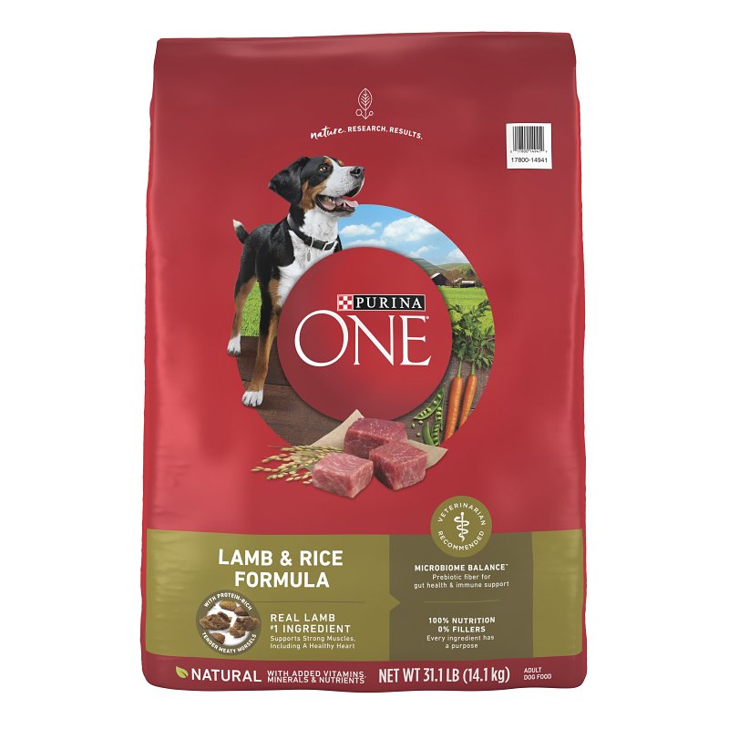 PURINA ONE Purina SmartBlend 149419 Dog Food, Dry, Lamb, Rice Flavor, 31.1 lb PET & WILDLIFE SUPPLIES PURINA ONE