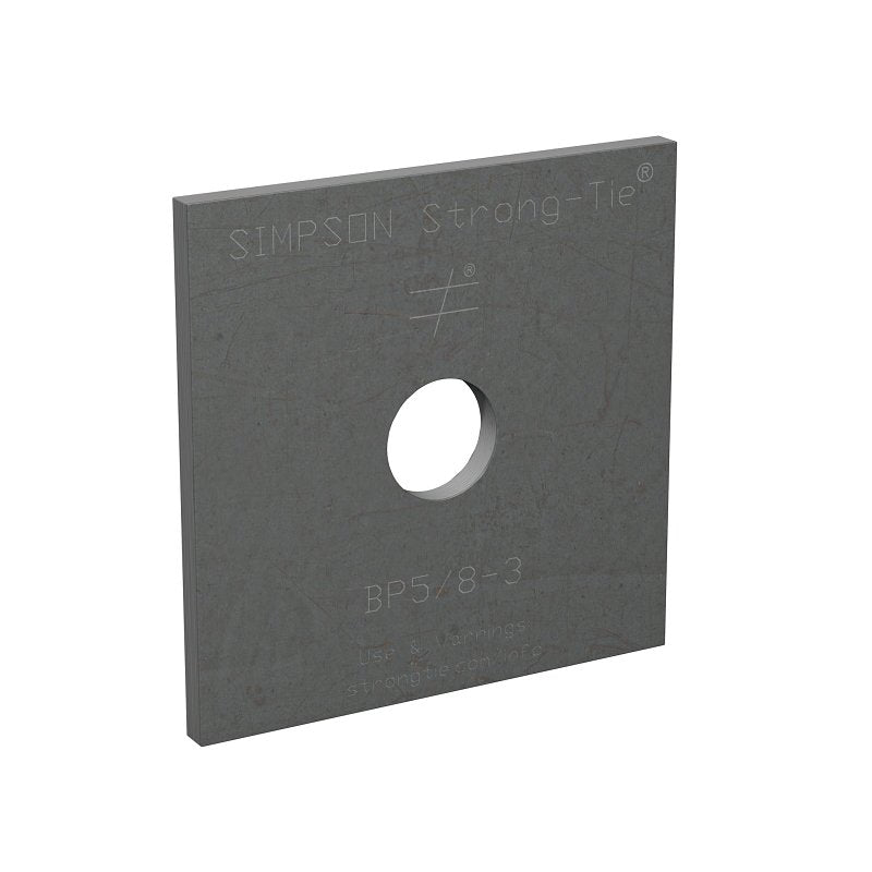 SIMPSON STRONG-TIE Simpson Strong-Tie BP 5/8-3 Bearing Plate, 3 ga Gauge, Steel HARDWARE & FARM SUPPLIES SIMPSON STRONG-TIE