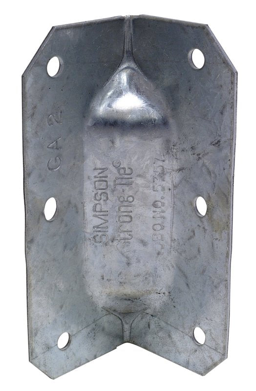 SIMPSON STRONG-TIE Simpson Strong-Tie GA GA2 Gusset Angle, 3-1/4 in H, Steel, Galvanized/Zinc