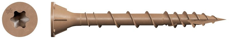SIMPSON STRONG-TIE Simpson Strong-Tie Deck-Drive DSVT DSVT114R5LB Deck Screw, #8 Thread, 1-1/4 in L, Variable Thread, Ribbed Flat Head HARDWARE & FARM SUPPLIES SIMPSON STRONG-TIE