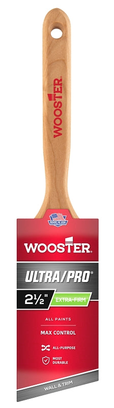 WOOSTER BRUSH Wooster 4153-2 1/2 Paint Brush, 2-1/2 in W, 2-15/16 in L Bristle, Nylon Bristle, Sash Handle