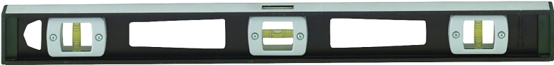 HULTAFORS Johnson 3824 I-Beam Level, 24 in L, 3-Vial, Magnetic, Aluminum, Black
