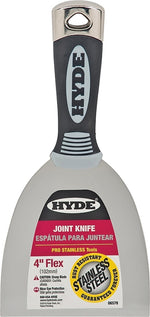 HYDE Hyde 06578 Joint Knife, 4 in W Blade, 4 in L Blade, Stainless Steel Blade, Single-Edge Blade, Soft-Grip Handle